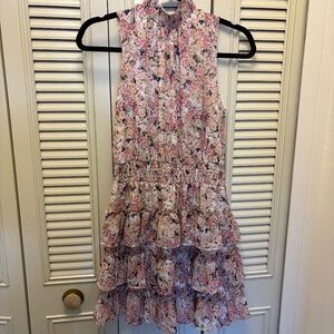 1. STATE Floral ruffle dress